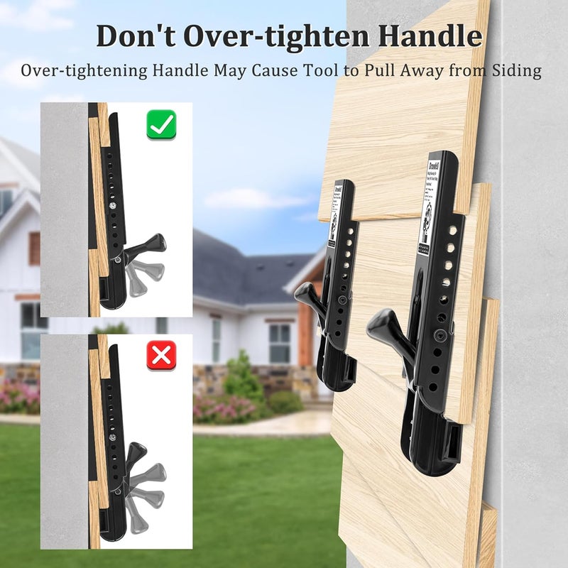 Drusolell Siding Tools, Siding Installation Tools, Siding Mounting Kit, Compatible with 5/16- Inch Fiber Cement Siding, Lap Siding Gauge with Adjustable Reveals(Black) - Image 5